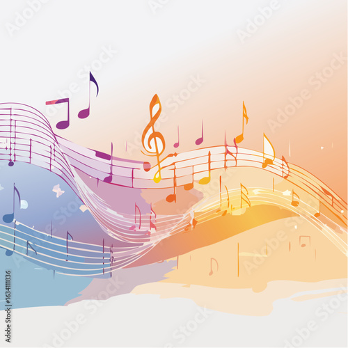 music background with notes