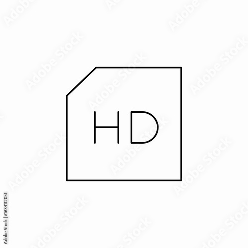 hd format box icon sign vector