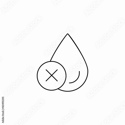 no water allowed icon sign vector