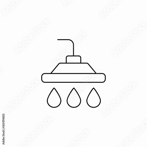 shower water drops icon sign vector