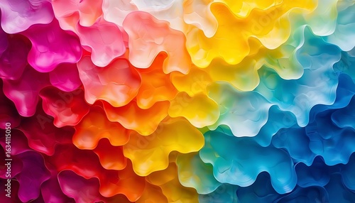 An Abstract and Organic Pattern of Blended Colors