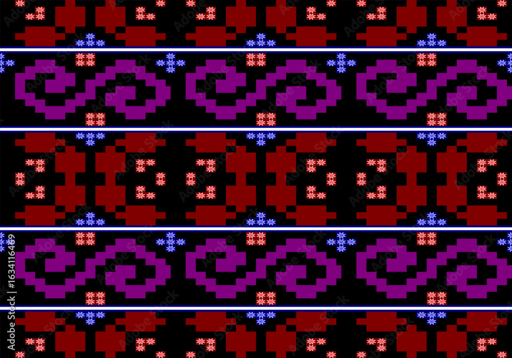 Fototapeta premium Abstract ethnic geometric pattern design for background or Wallpaper.