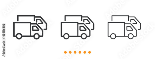 Truck icon. Thin line icon vector