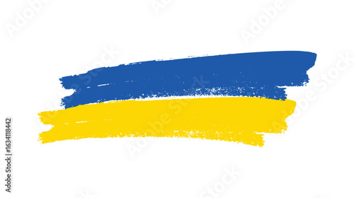 Ukrainian national flag in grunge style
