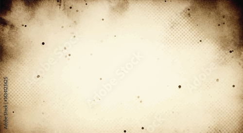 Old paper texture background with a vintage grunge border and sepia tones.