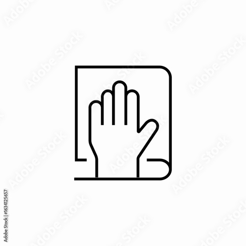 hand book oath icon sign vector