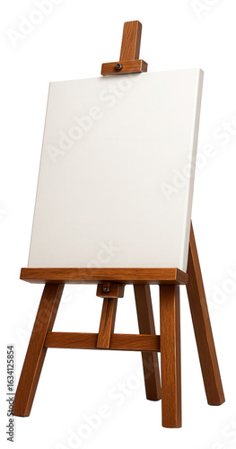 Wallpaper Mural Wooden easel holding a blank canvas ready for painting, on transparent background. Torontodigital.ca