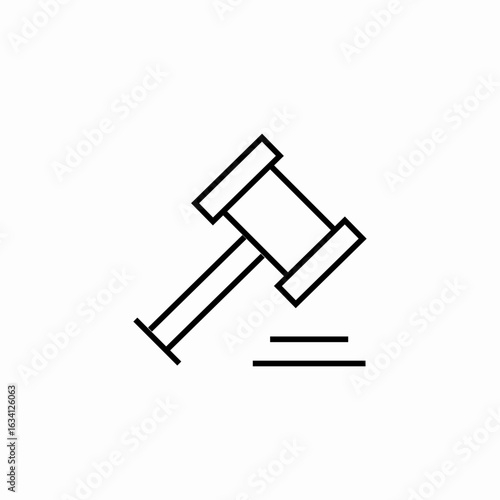 judge gavel mallet icon sign vector