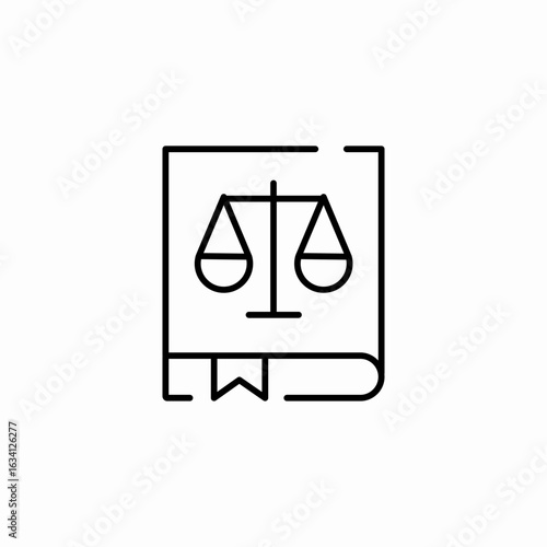 law book justice icon sign vector