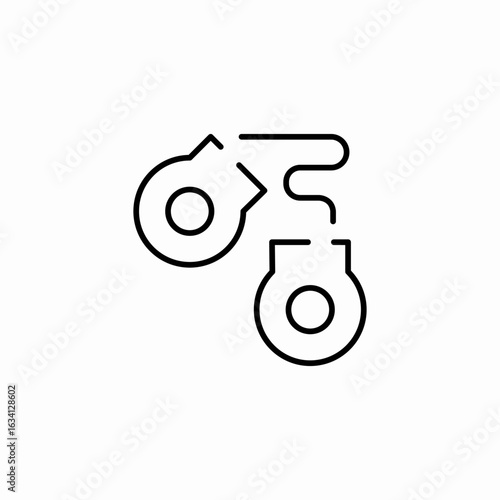 metal handcuffs shackles icon sign vector