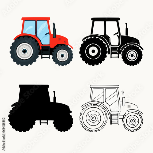 tractor isolated on white background