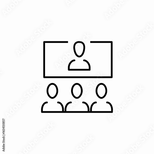 video call conference icon sign vector