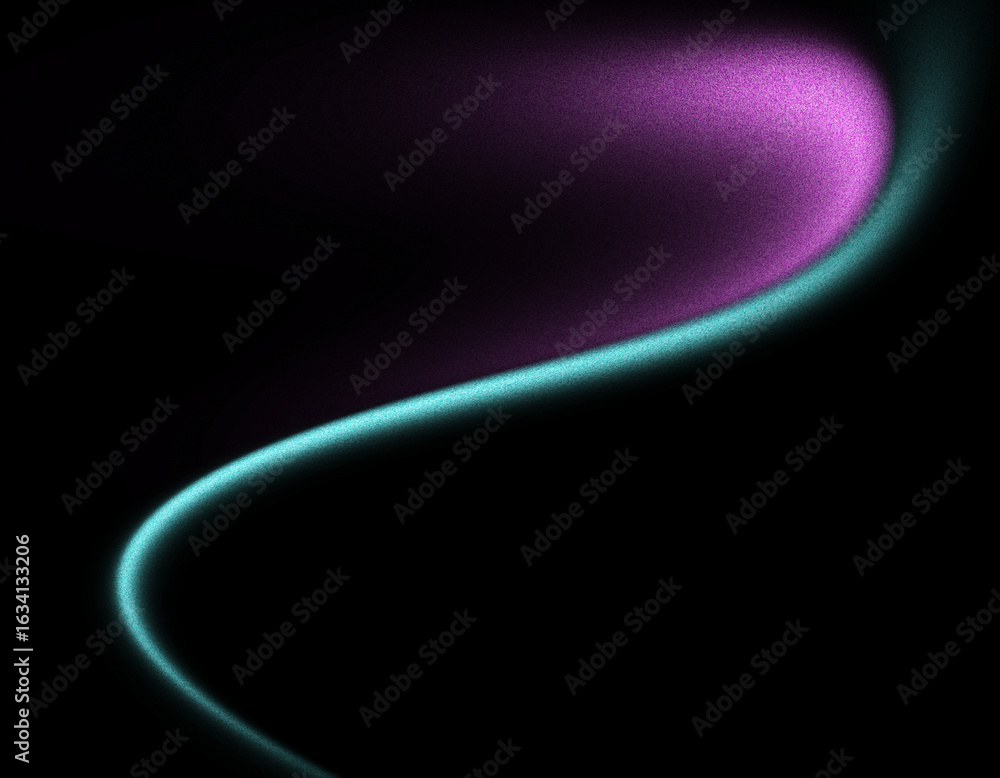 Obraz premium Cover header wallpaper design,black pink blue color flow, dark noise texture, abstract background, grainy wave.