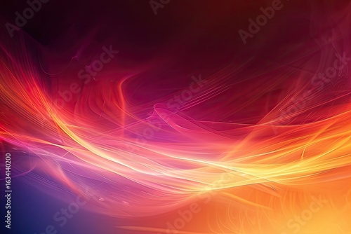 Detailed Image of Colorful Wave of Light with Red and Orange Background Wallpaper
