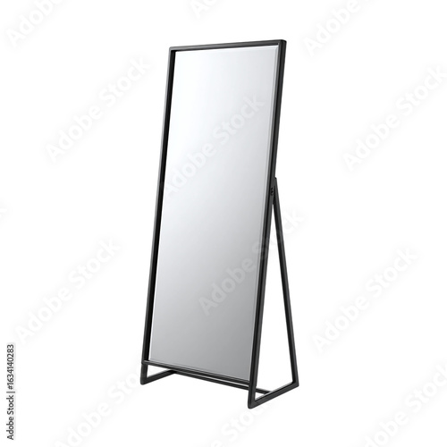 A full length standing mirror  isolated on transparent background