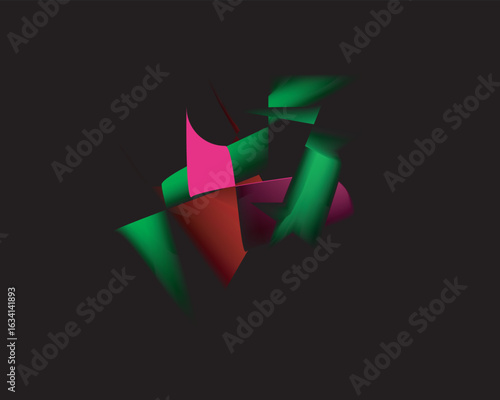 Abstract gradient background, abstract shape star, round, zigzag, polygon background with colour.