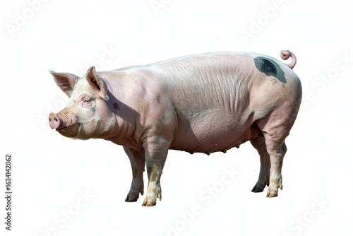 colorful pig isolated on white background isolated, white background