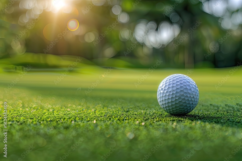 Obraz premium Flawless Picture of a Golf Ball is Being Put on a Golf Course