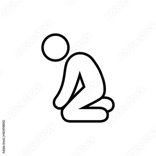 Physical Neglect People Thin Line Emotional Icon