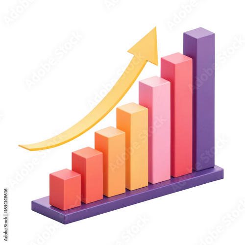 Free Download Growth chart isolated on transparent background - GFXLoad