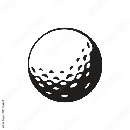 minimal golf ball icon monochrome line art