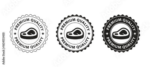 High Quality Beef Meat Icon Set Vector