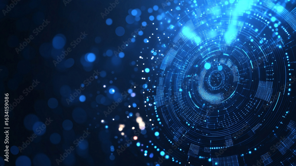 Obraz premium abstract blue background with circles