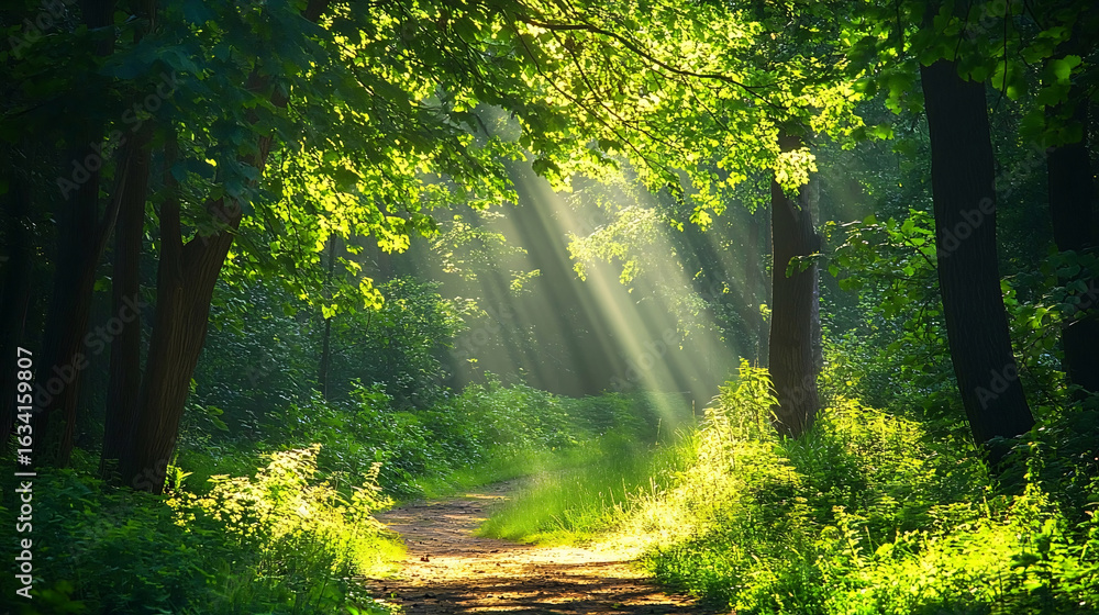 Obraz premium morning in the forest
