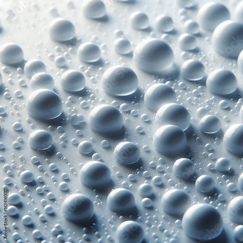 Wallpaper Mural Close up of many clear water droplets on a surface isolated on white background Torontodigital.ca