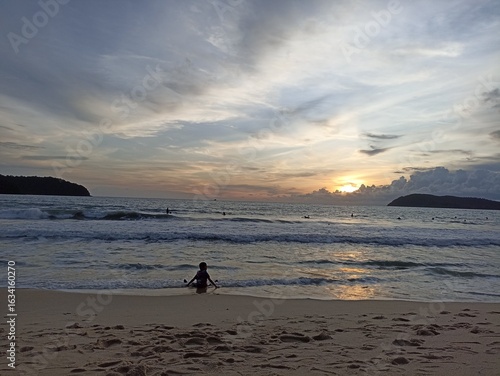 sunset on the beach