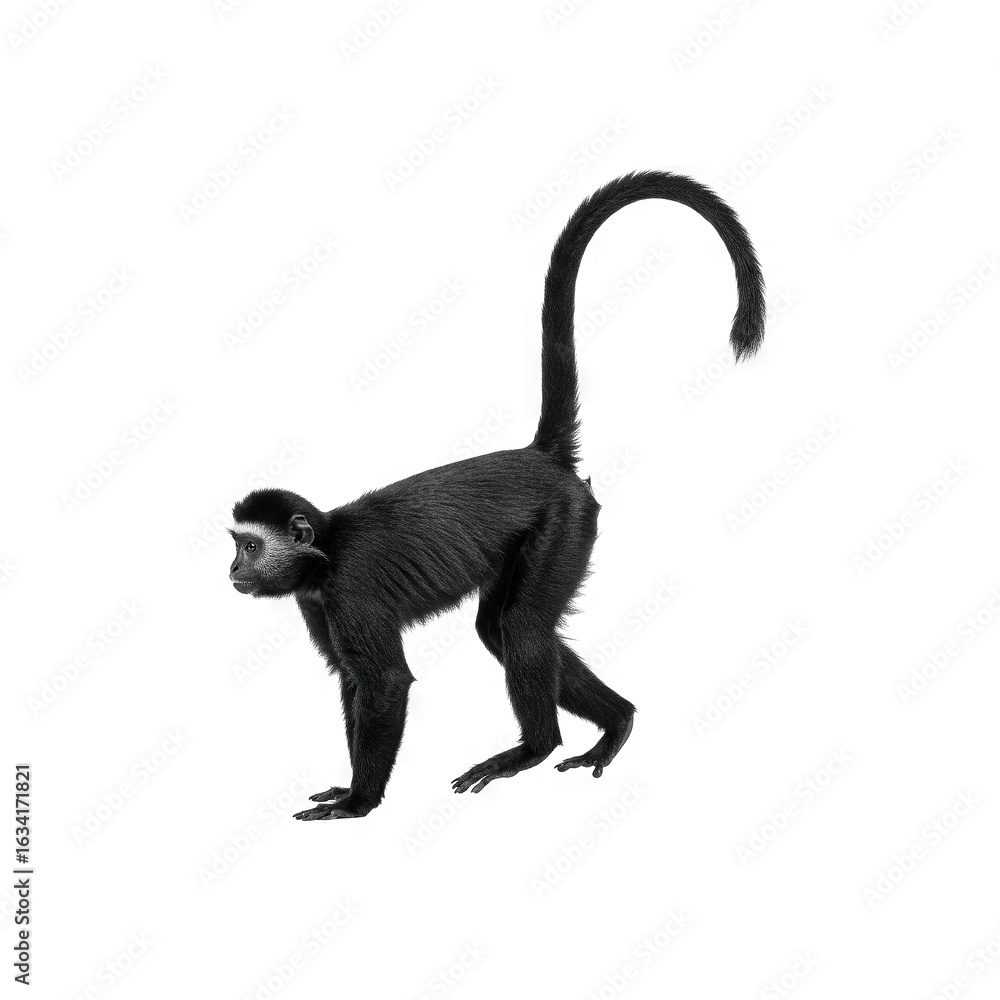 Fototapeta premium Black-headed spider monkey generative AI