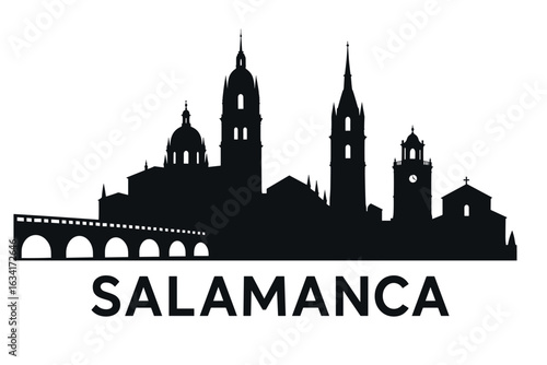 Salamanca city skyline with iconic buildings and landmarks