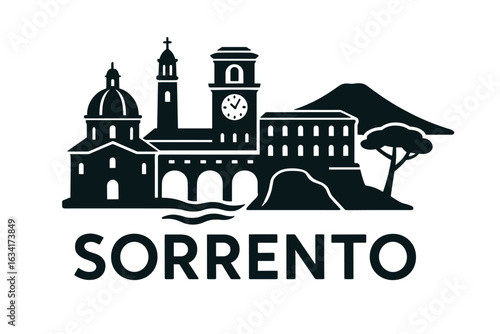 City skyline with iconic buildings and landmarks, Sorrento