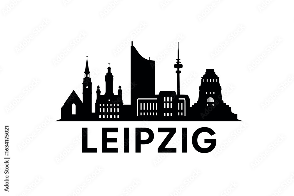 Obraz premium City skyline with iconic buildings and landmarks, Leipzig