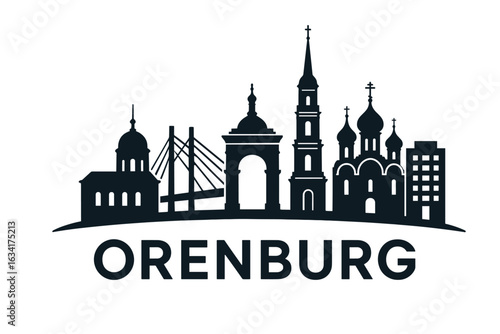 City skyline with iconic buildings and landmarks, Orenburg