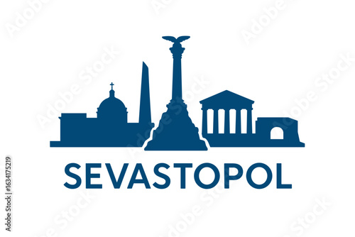 City skyline with iconic buildings and landmarks, Sevastopol