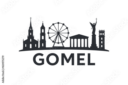 City skyline with iconic buildings and landmarks, Gomel