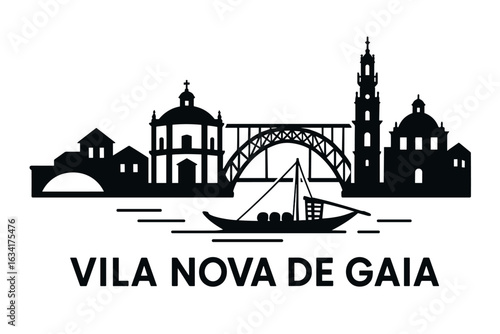 City skyline with iconic buildings and landmarks, Vila Nova de Gaia