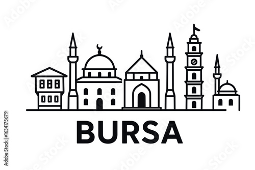 Wallpaper Mural City skyline with iconic buildings and landmarks, Bursa Torontodigital.ca