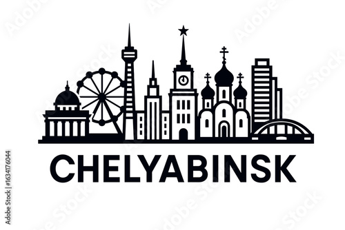 City skyline with iconic buildings and landmarks, Chelyabinsk