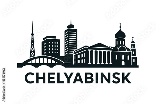 City skyline with iconic buildings and landmarks, Chelyabinsk