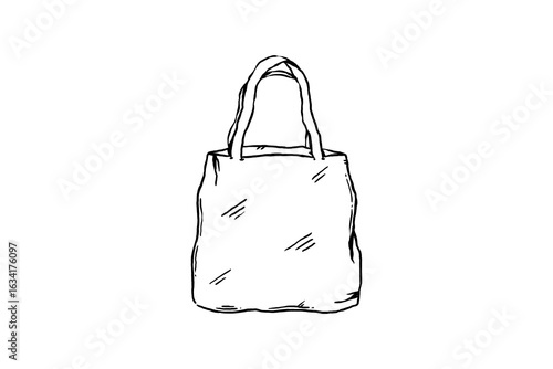 hand drawn sketch totebag illustration