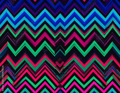 Vibrant zigzag pattern