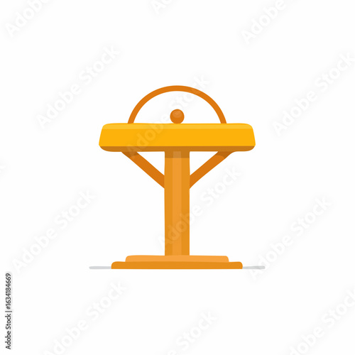 Islamic Minbar Pulpit Podium Flat Design Vector Illustration