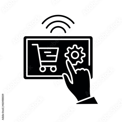 e-commerce black icon.