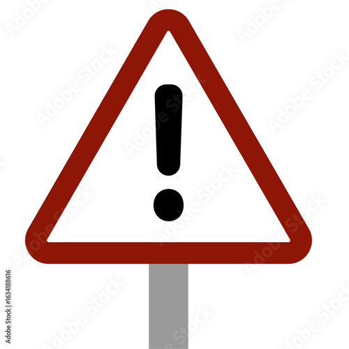 Road sign "Attention". Caution sign. Simple flat vector illustration.