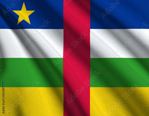 Central African Republic Flag Waving with Blue, White Green Yellow and Red Stripes and Yellow Star Front View, Isolated on Transparent Background PNG Free Download Central African Republic Flag Waving with Blue, White Green Yellow and Red Stripes and Yellow Star Front View, Isolated on Transparent Background PNG - GFXLoad