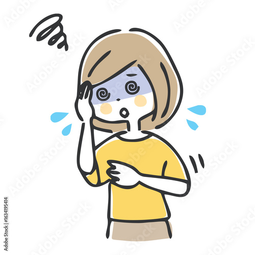 めまいがする女性