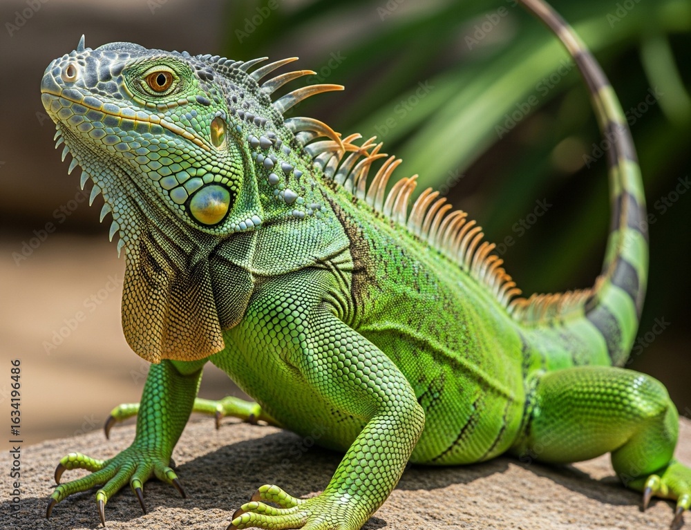Fototapeta premium iguana on a branch