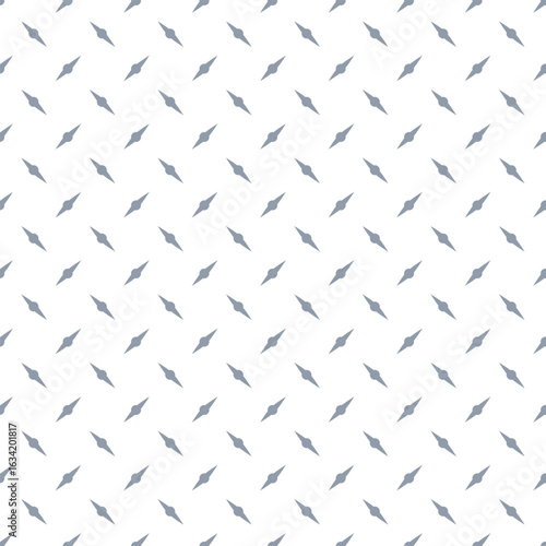 Texture of a metal tread surface with diamong shapes seamless pattern. For use in industrial  design projects. Vector illustration